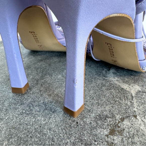 Gianni Bini Reagan Mesh And Leather Purple Heels 9.5 - Picture 9 of 12